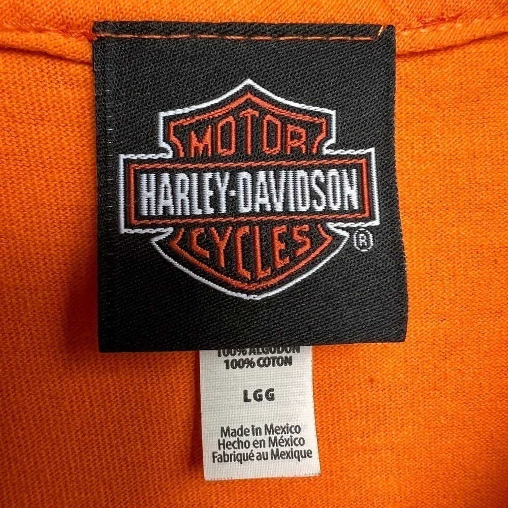 Harley-Davidson Men’s Orange Daytona Beach Graphic Print T-shirt, Size Large - Picture 6 of 9